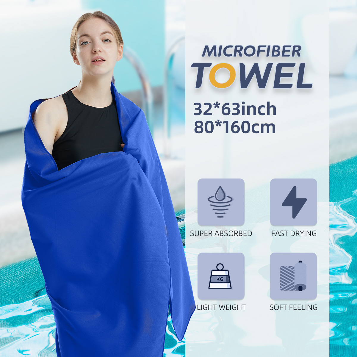 Pilates Yoga Towel - Microfiber Towel Quick Dry Towel Travel