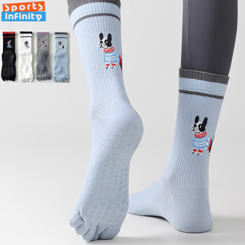 Pilates Yoga Sport - Cute Dog Print Yoga Socks Anti