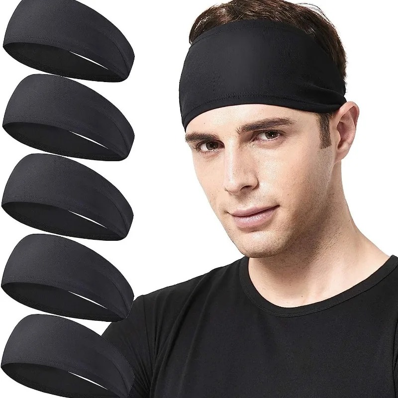 Pilates Yoga Towel - 5Pcs Sport Elastic Headbands Yoga Sweatband