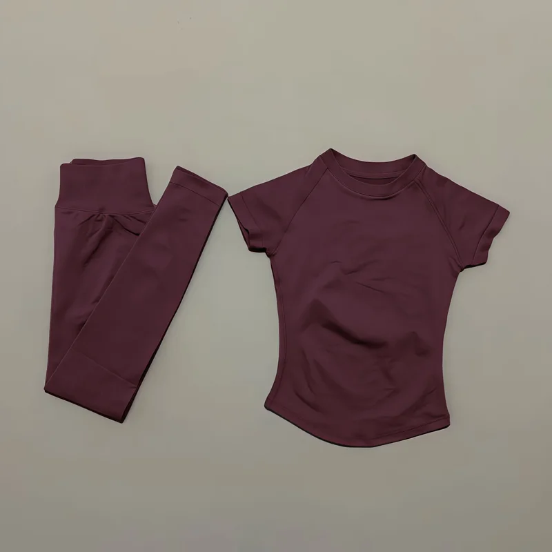 2Piece Gym Set Women Raglan Sh - Pilates Yoga Fit review and price