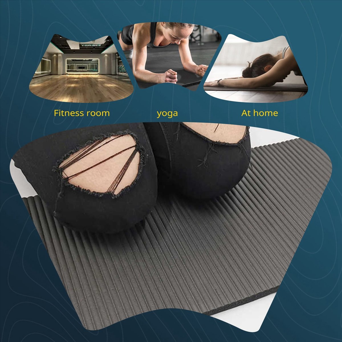 Doings 15MM Thick Yoga Mat Com - Pilates Yoga Knee Pads review and price