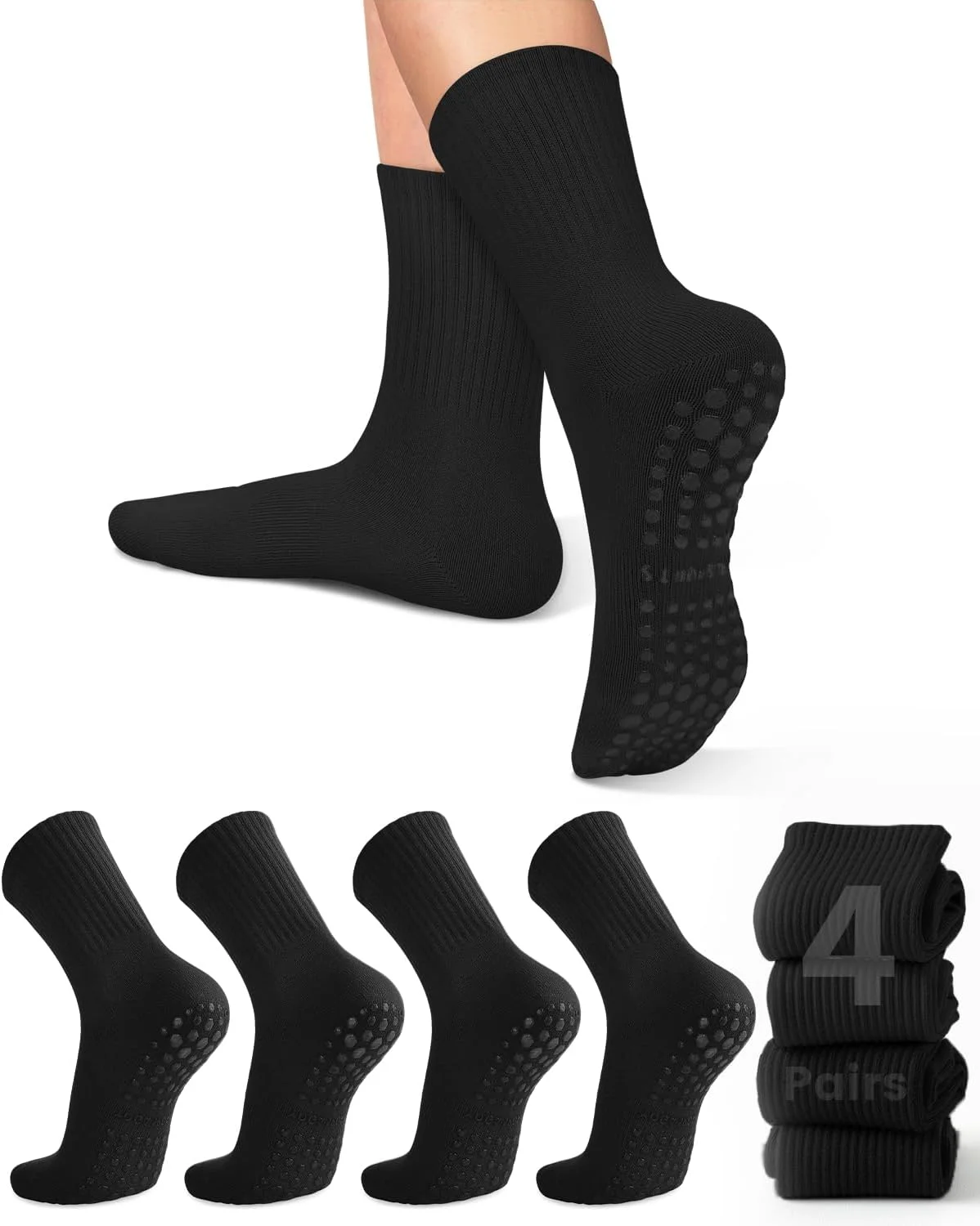 4 pairs of women's yoga socks, - Pilates & Yoga En Talavera Raquel Díaz review and price