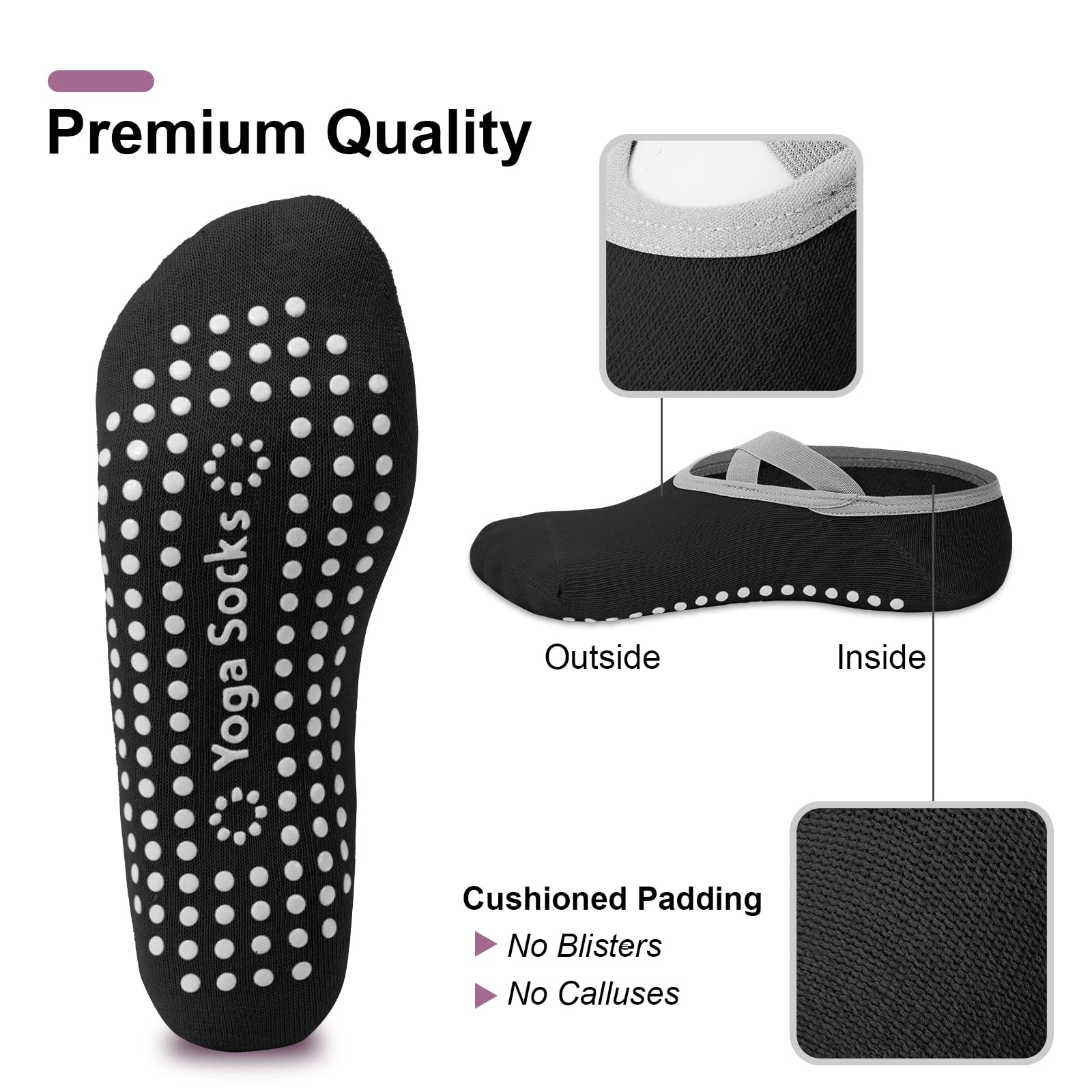 4-Pack Women's Pilates Socks,  - Pilates Yoga Bag review and price