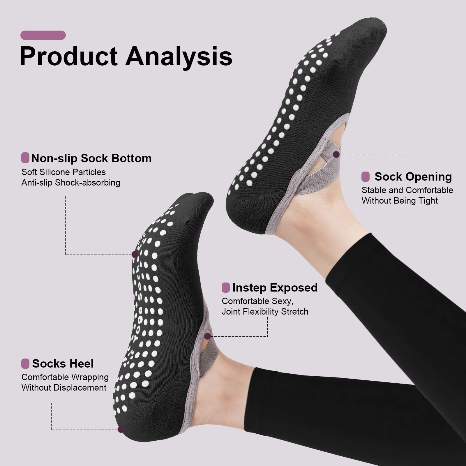 4-Pack Women's Pilates Socks,  - Pilates Yoga Bag review and price