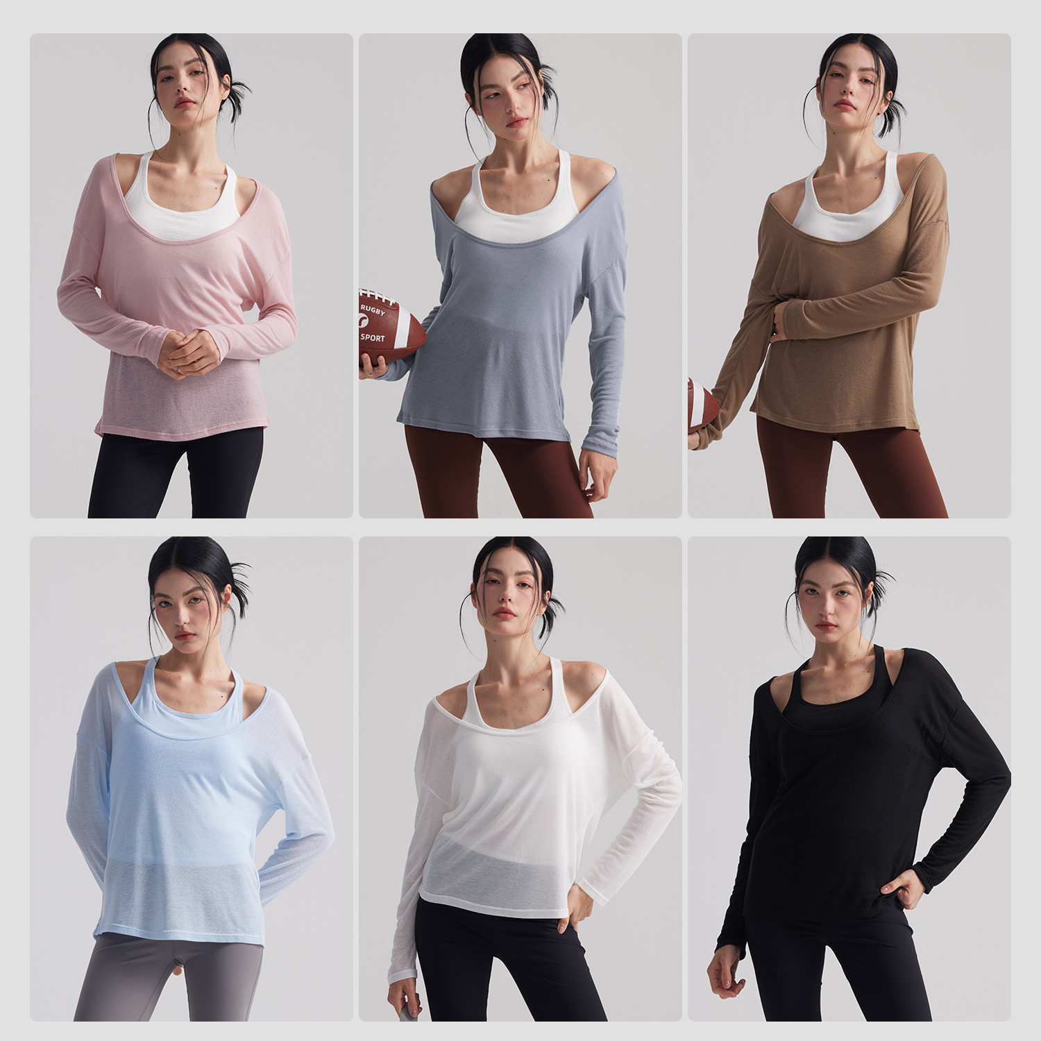 Women Loose Semi Sheer Long Sl - Pilates Yoga Fit review and price
