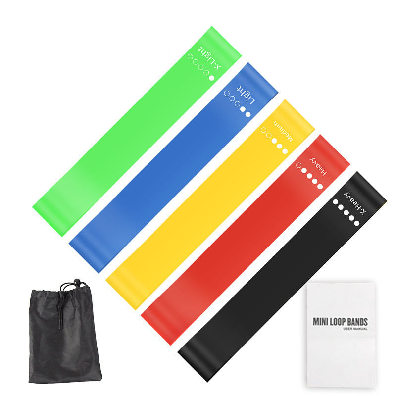 5Pcs TPE Resistance Bands Set  - Pilates Yoga Bag review and price
