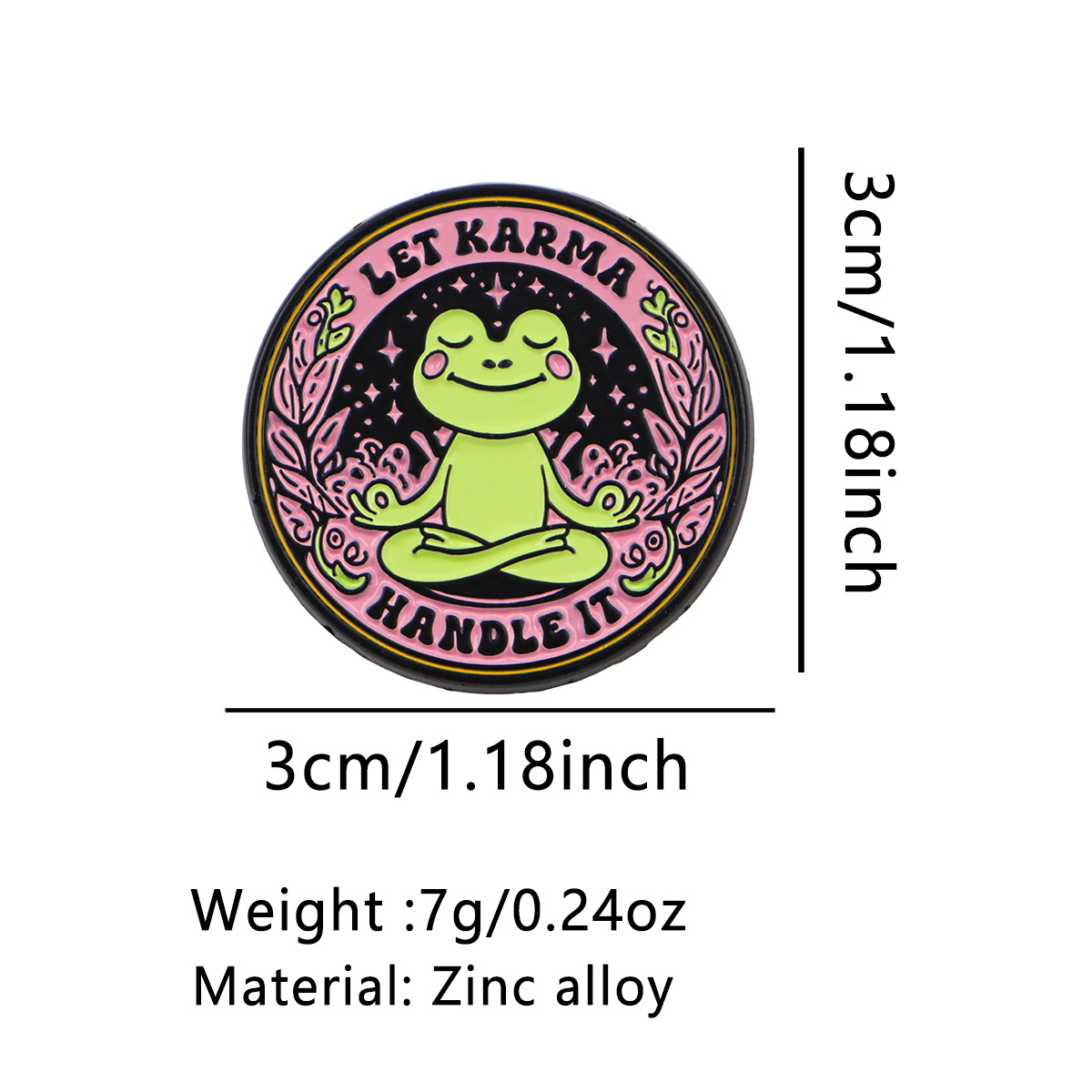 Yoga Frog Enamel Pin LET KARMA - Pilates Yoga Bag review and price
