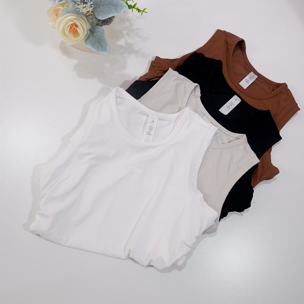 Summer Yoga Wear Ribbed Tank T - Pilates Yoga Fit review and price